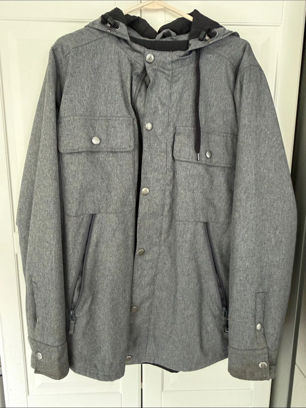 Burton Gray Hooded Ski & Snowboard Jacket